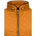thumbnail image 4 of J. METHOD Women’s Lightweight Quilted Jacket Long Sleeve Full Zip Up Casual Stand Collar Coat Outerwear with Pockets NEWJ22 Mustard S, 4 of 6