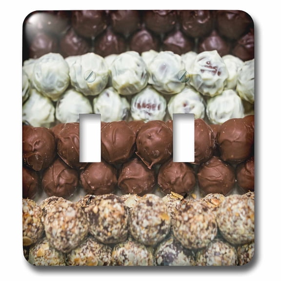 3dRose, Belgium, Bruges. Truffles at a belgian chocolate shop, double toggle switch