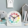 thumbnail image 3 of Farfi 4 Inches Alarm Clock with Light Glow in The Dark Large Screen Acrylic Cartoon Pattern Kids Room Bedside Desktop Clock for Home (Type C), 3 of 13