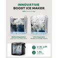 thumbnail image 2 of Máquina de Hielo Silonn de Encimera con Cesta Expandible de 2.5L y Tanque de Agua de 1.8L, 2 of 8