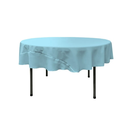 

LA Linen Polyester Poplin Tablecloth 72-Inches Round Turquoise Light