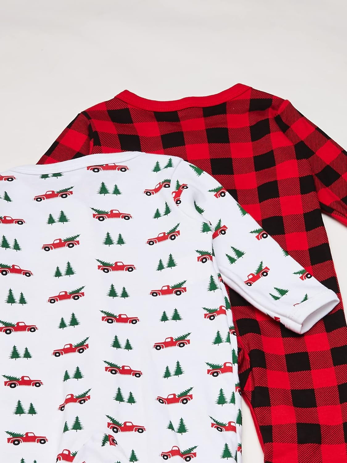 Hudson Baby Baby Cotton Snap Sleep and Play 2pk, Christmas Tree, 0-3 Months