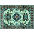 thumbnail image 1 of Ahgly Company Indoor Rectangle Geometric Light Blue Traditional Area Rugs, 3' x 5', 1 of 4