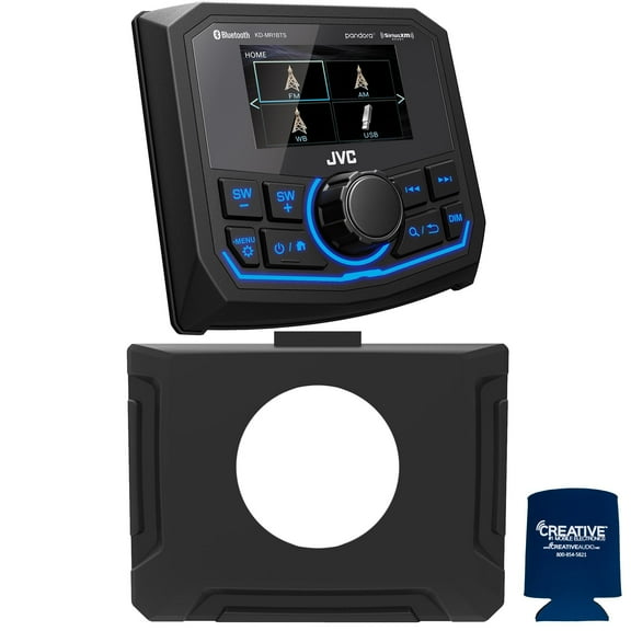 Stinger SPXRZRDASH 2014-2018 (19 CLASSIC) POLARIS RZR UNIVERSAL 3" GAUGE DASH KIT and JVC KC-MR1BTS Waterproof Radio