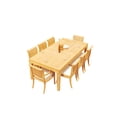 thumbnail image 4 of Grade-A Teak Dining Set: 8 Seater 9 Pc: 122" Caranas Rectangle Table And 8 Giva Chairs (2 Arm & 6 Armless Chairs) Outdoor WholesaleTeak #51GV2909, 4 of 4