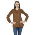 thumbnail image 1 of Chemise Boutonnée Manches Longues Kurta Haut en Coton Vêtements pour Femmes, 1 of 5