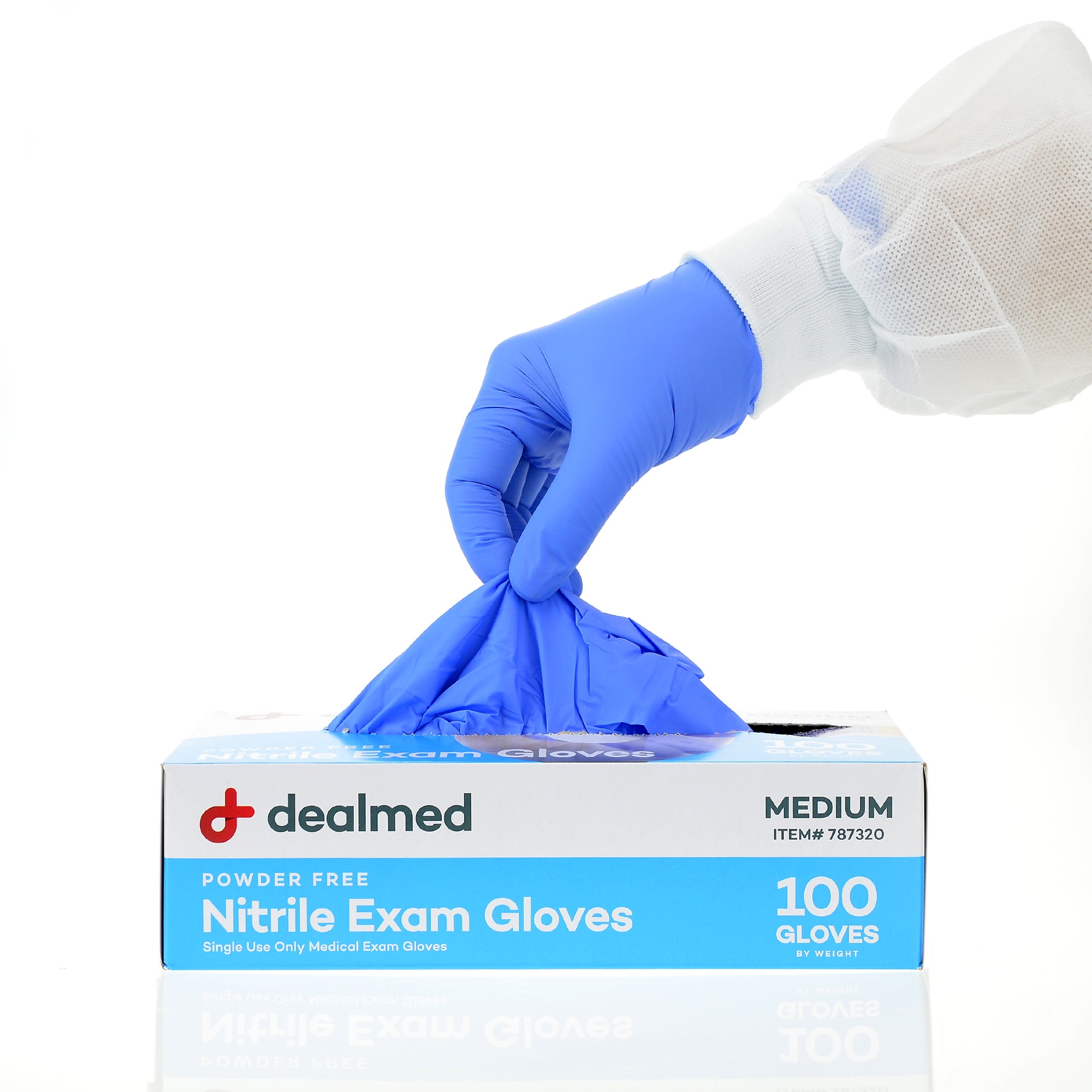 Dealmed Nitrile Exam Gloves, Latex Free Disposable MultiPurpose Use Gloves for First Aid Kit