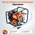 thumbnail image 4 of Efurden Gas Powered Water Pump, 2 inches 7HP 4-stroke Portable Irrigation Pump,  135 GPM Water Transfer Pump, EPA Certified, 4 of 9