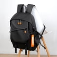 thumbnail image 2 of Mochila informal ligera unisex con cremallera y puerto de carga (negro), 2 of 6