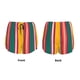 thumbnail image 3 of Balery Vertical Stripes Pantalones cortos deportivos para mujer con forro y dos bolsillos, elásticos, para entrenamiento, gimnasio, yoga-Large, 3 of 7