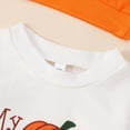 thumbnail image 5 of Tfken Halloween Nightwear Pajamas Sets Boys Homewear Party Festival Pumpkin Print Lightweight Pajamas Onesie With Hats Set Sleepwear Kids Comfy Loungewear Outfit Size 0-3 Months White, 5 of 8