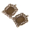 thumbnail image 3 of GUOOL 20Pcs Vintage Base Pendant Base Tray Blank Jewelry Making Antique Brass/, 3 of 7