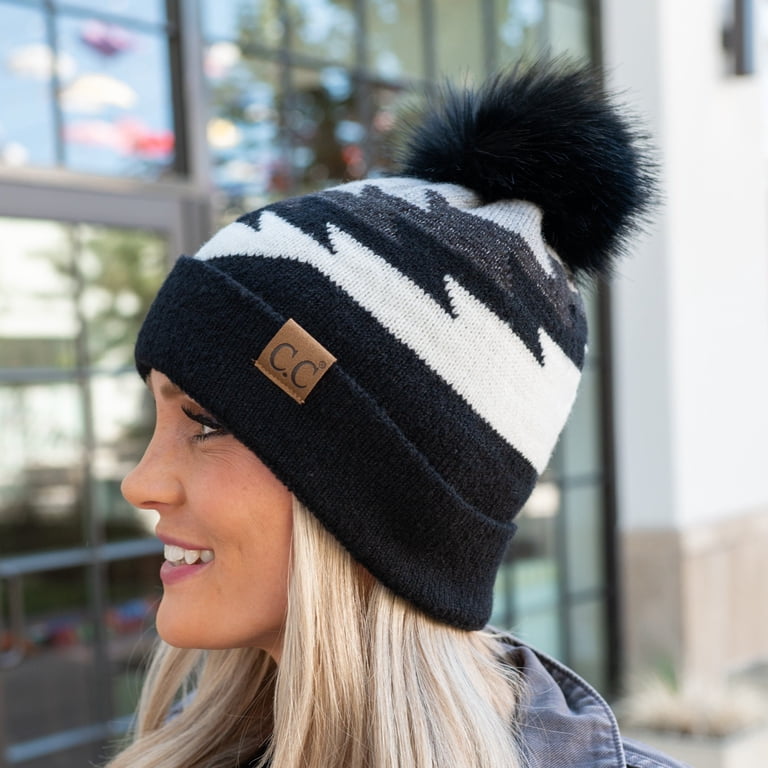 CC Beanie with Pom & Aztec Pattern - Walmart.com display picture 3