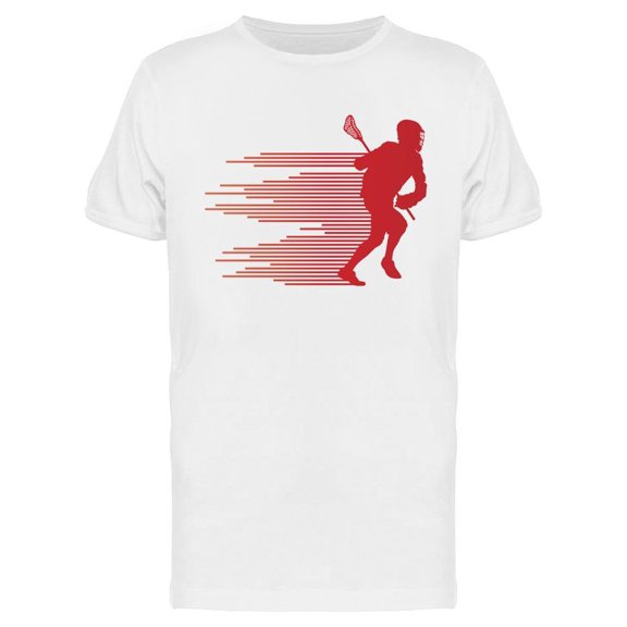 Lacrosse Player Moving T-Shirt Men -Image by Shutterstock, Male XX-Large