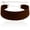 Brown, variant on Velvet Choker for Women, Wide 1.5" 90s Ribbon Adjustable 12–18" with Stainless Steel Clasp, Soft Skin-Friendly Velvet — Black