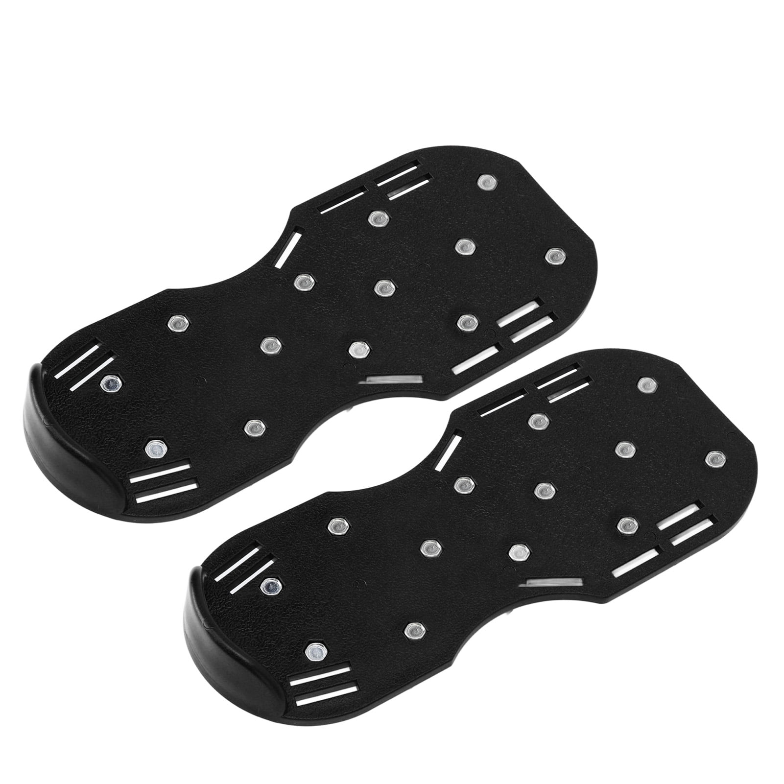 NFTIGB Manual Lawn Scarifier Garden Spike Sandals Grass Aerator Shoes with Zinc Alloy Metal Buckle Straps for Gardening Industry Black Heavy Duty Yard Turf Care Tool 11.6 inches / 29.5 cm