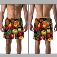 thumbnail image 3 of luoweisi Men's Beach Shorts Quick Dry Swim Trunks with Mesh Lining Fruit M, 3 of 5