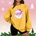 thumbnail image 2 of Lopecy-Sta Crew Neck Sweatshirts Women for Women Christmas Santa Claus Graphic Crewneck Oversized Fleece Sweater Xmas Holiday Top, 2 of 5