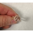 thumbnail image 4 of Pompeii 2ct Morganite & Diamond Halo Vintage Antique Engagement Ring 14K Rose Gold, 4 of 4