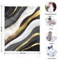 thumbnail image 4 of Black White Gold Wave Marble Blanket,Comfortable Soft Flannel Throw Blanket,All Season,Warm Lightweight Blankets for Sofa Bed Couch Living Room Chair,30"x40", 4 of 4