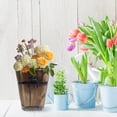 thumbnail image 6 of EaseDay Vintage Wooden Barrel Planter, Rustic Solid Wood Whiskey Barrel Flower Pot with Durable Metal Handles and Frame, Decorative Garden Plant Pot, 1 Pack, 6 of 9