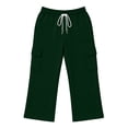 thumbnail image 3 of Boys Girls Sweatpants Straight Wide Leg Baggy Pants Kids Open Bottom Athletic Basic Casual Trousers Fall Winter Clothing 5-16Y, 3 of 10