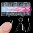 thumbnail image 1 of Dsseng 600 Pcs/Set Soft Gels Tips Press On Nail Short Half Cover Tips Clear Nail Tips False Nails Tips for Nail Salons, 1 of 17