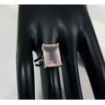 thumbnail image 4 of Natural Rose Quartz Ring in 925 Sterling Silver, Statement Ring, 4 of 6