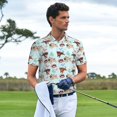 thumbnail image 3 of Balery Cute Pug Dogs Camisa Polo de Hombre con Estampado, de Manga Corta y Tejido Medio, Camisa Tipo Golf Polo-Medium, 3 of 6