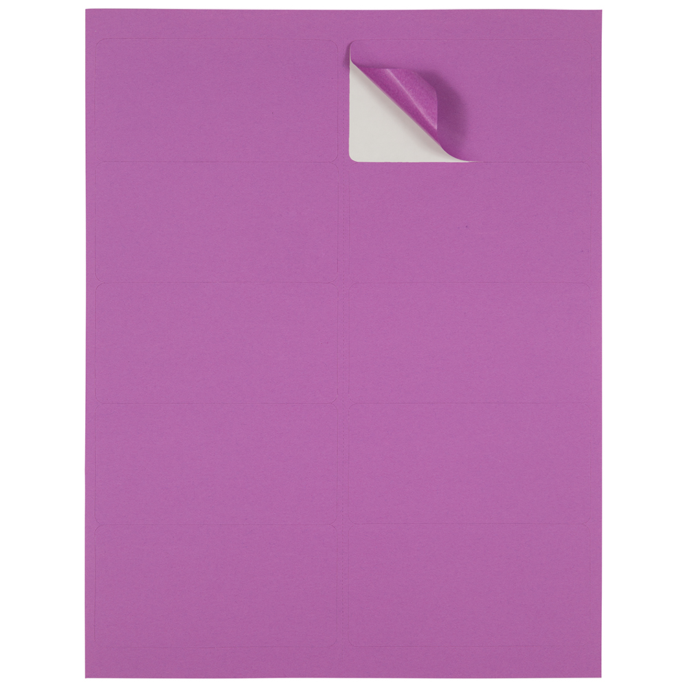 JAM Paper Shipping Address Labels, 2 x 4, Purple, 120 per Pack