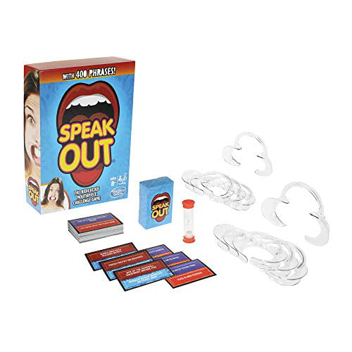Hasbro C2018079 Speak Out Game Board with 10 Mouthpieces for sale online 