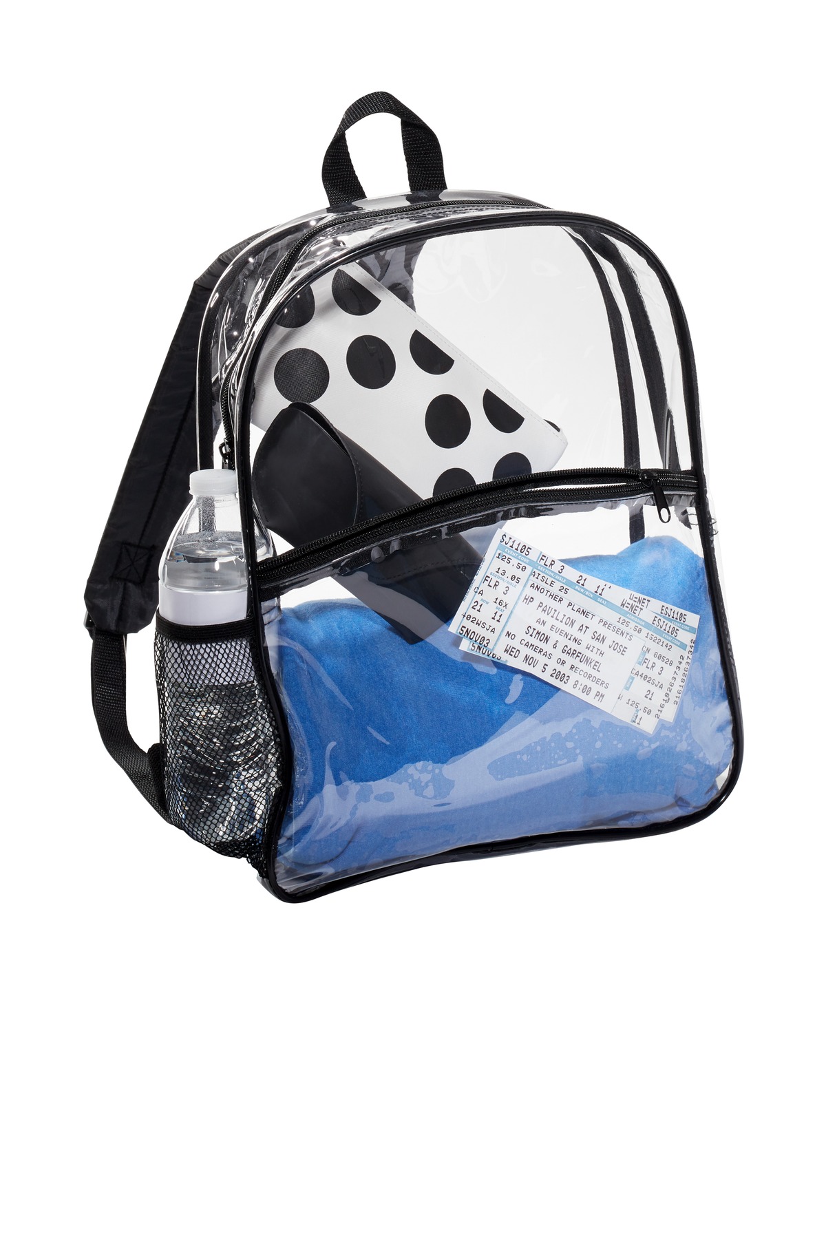 Port Authority Adult Unisex Clear Backpack Clear/Black One Size Fits All - image 2 of 3