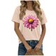thumbnail image 1 of Camiseta de Manga Corta de Verano para Mujeres con Estampado Casual de Moda con Cuello Redondo, 1 of 8