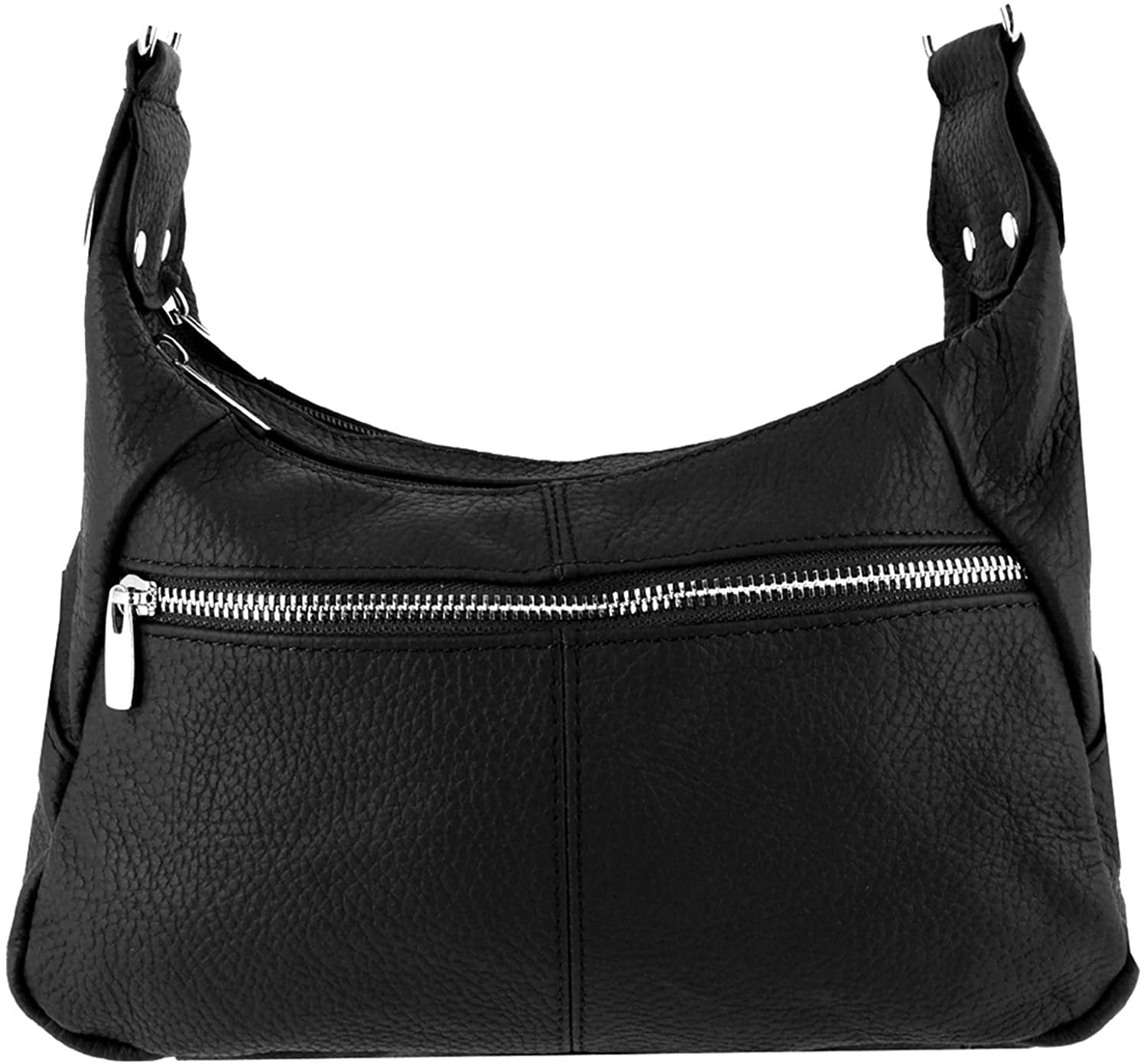 Women's Leather Medium Cross Body Purse Shoulder Ladies Handbag with Many Pockets