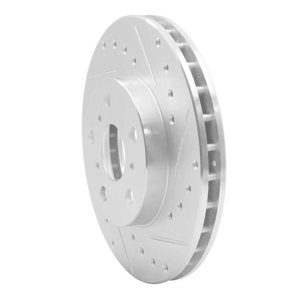Dynamic Friction Company 631-76041R DFC Brake Rotor - Drilled And Slotted - Silver