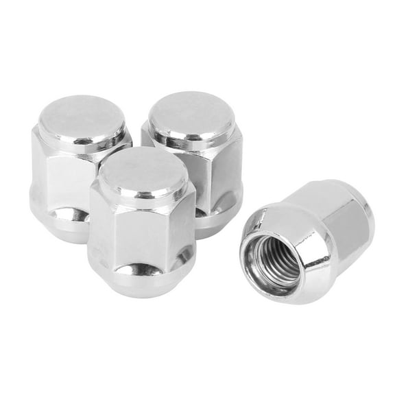 4 Pcs M12x1.5 Chrome Bulge Acorn Hex Wheel Lug Nuts Cone Seat Tool for Car