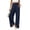 Navy, variant on CHGBMOK Wide Leg Pants Woman Ruched High Waisted Palazzo Pant Summer Fall Flowy Beach Lounge Casual Trouser with Pockets