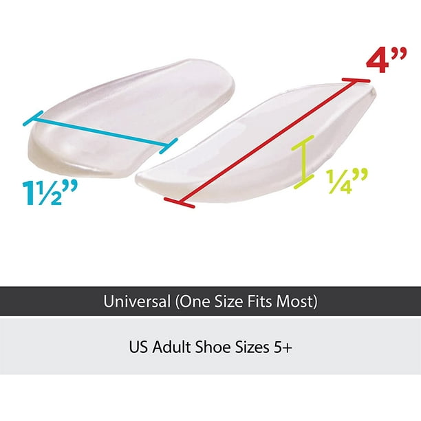Medial & Lateral Heel Wedge Silicone Insoles (Pair) Supination