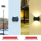 thumbnail image 5 of Moyic Luz de pared alimentada por energía Solar para valla, hogar, oficina, jardín, Patio, resistente al agua, lámpara de detección de carga de luz Iluminación y accesorios 2 bombillas blancas. Moyic HA064933-01B, 5 of 6