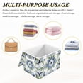 thumbnail image 6 of Yayeee Collapsible Cube Storage Bin with Lid Fabric Closet Decorative Basket with Handles, Green Floral, 6 of 7