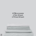 thumbnail image 2 of Elizabeth Samuel King Size Ash Gray 6-piece Bed Sheet Set, 100% Bamboo Sheets with Deep Pockets, 400 Thread Count, 4 Pillowcases, 1 Flat Sheet, 1 Fitted Sheet (Ash Gray), 2 of 7
