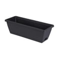 thumbnail image 2 of 2x jardinera con ventana, maceteros, decoración Rectangular, organizador, maceta para flores, maceta para jardín, plantas de interior y exterior Gris oscuro, 2 of 8
