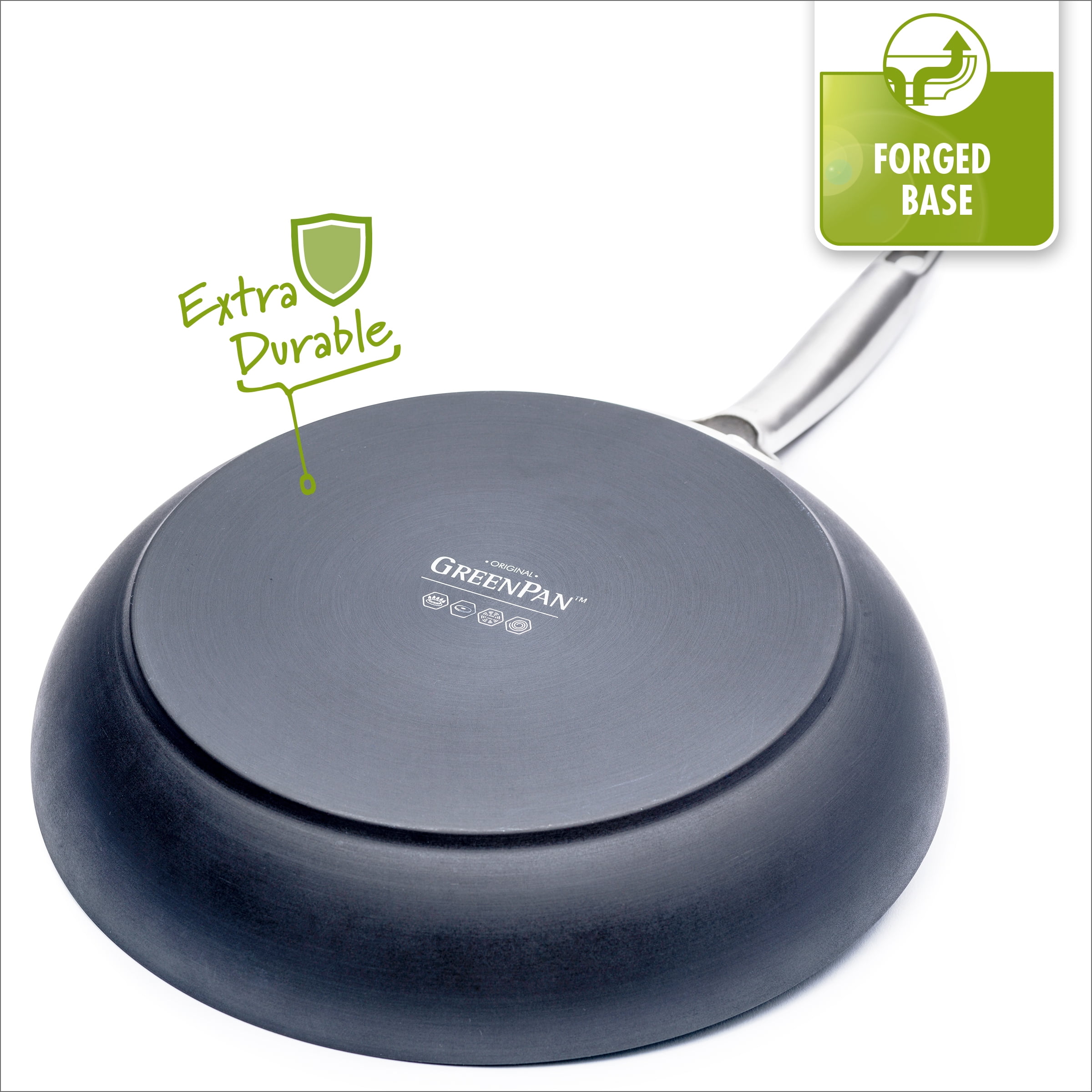 GreenPan Paris 4 Quart Ceramic Non-Stick Covered Saute Pan with Helper Handle