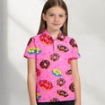 thumbnail image 4 of Tiijoy Boys Casual Polo Shirt Cute Donut Print Short Sleeve Shirt, Sizes 3-14, 4 of 5
