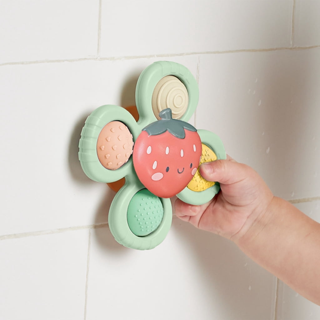 Itzy Ritzy Itzy Pop & Whirl™ Strawberry Fidget Spinner Travel & Bath Toy