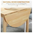 thumbnail image 6 of 55" Solid Wood Kitchen Table, Drop Leaf Tables for Small Spaces, Folding Dining Table, Natural, 6 of 9