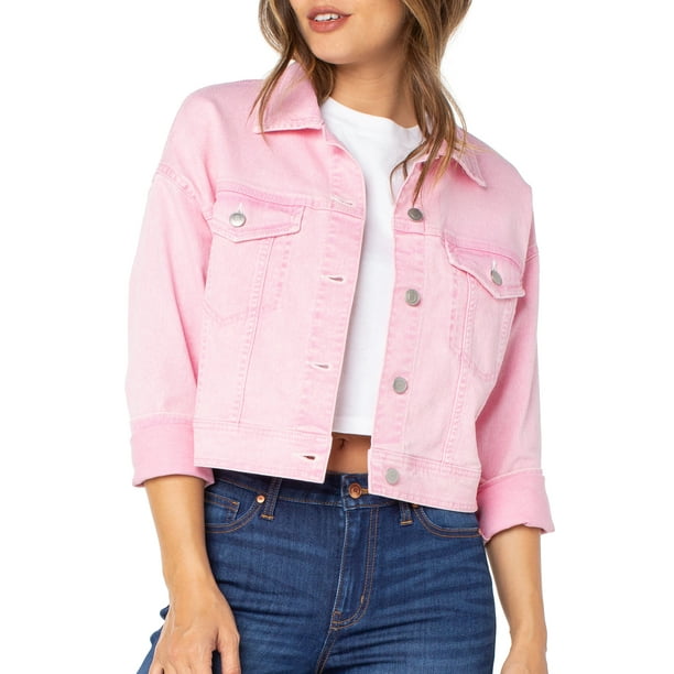 Celebrity Pink Juniors Boxy Crop Denim Jacket
