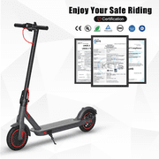 OBX 350W Electric Scooter for Adults, 18MPH & 12-16 Miles Range, 8.5 Solid Tires, Foldable Commuting E-Scooter with APP Control & Brake System