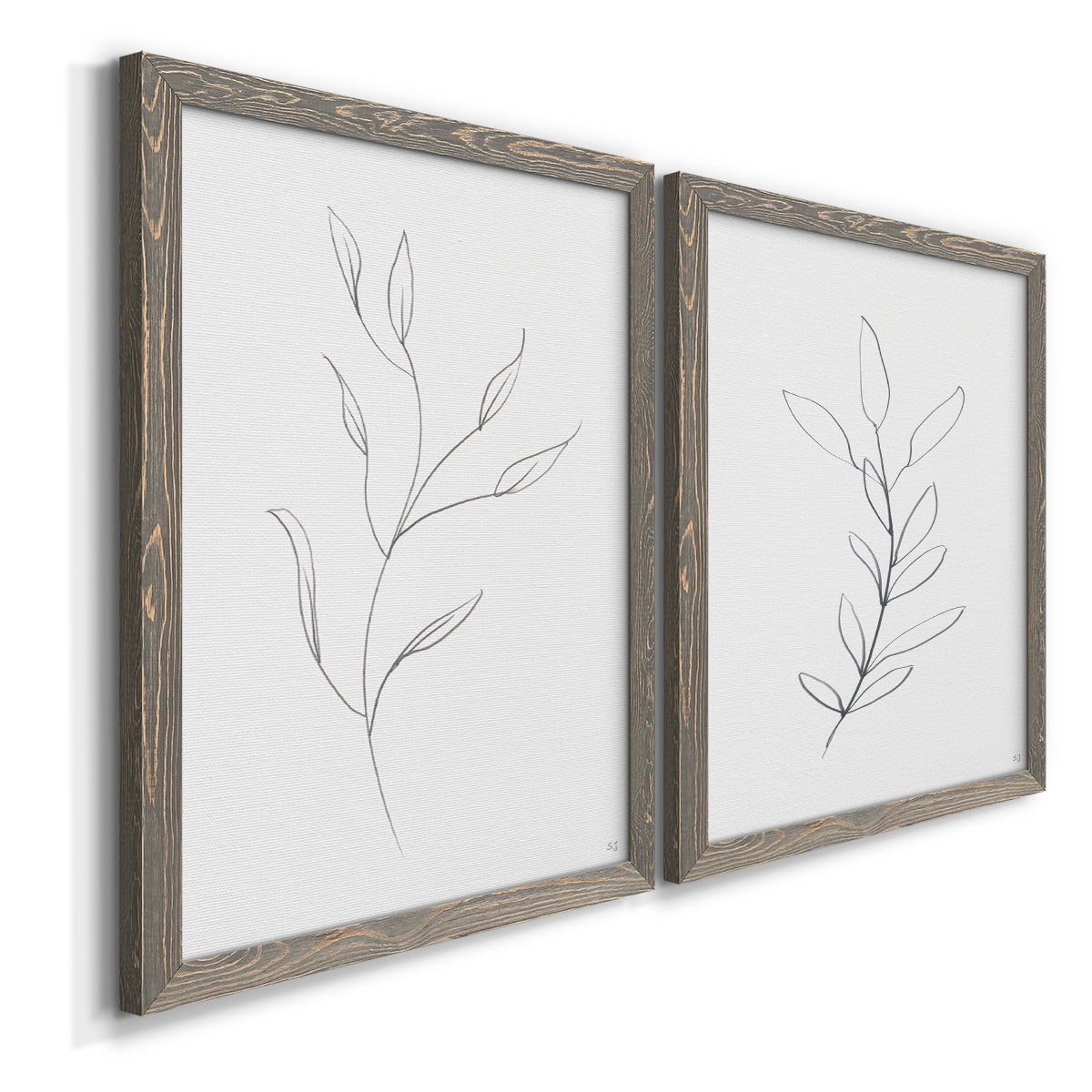 Botanical Gesture I - Premium Framed Canvas 2 Piece Set - Ready to Hang