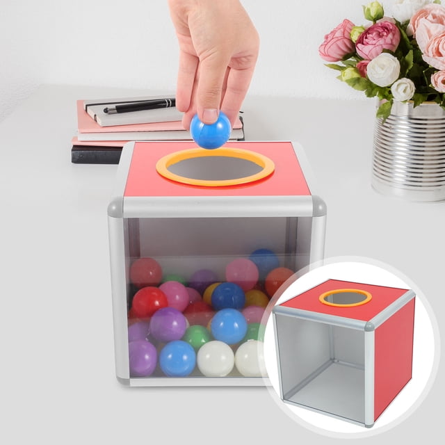 OULII Events Raffle Ticket Holder Box With Slot Aluminum Alloy 1Pcs Professional Design